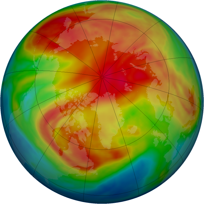 Arctic ozone map for 14 February 2006